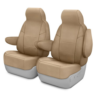 Coverking® - Premium Leatherette 1st Row Cashmere Custom Seat Covers