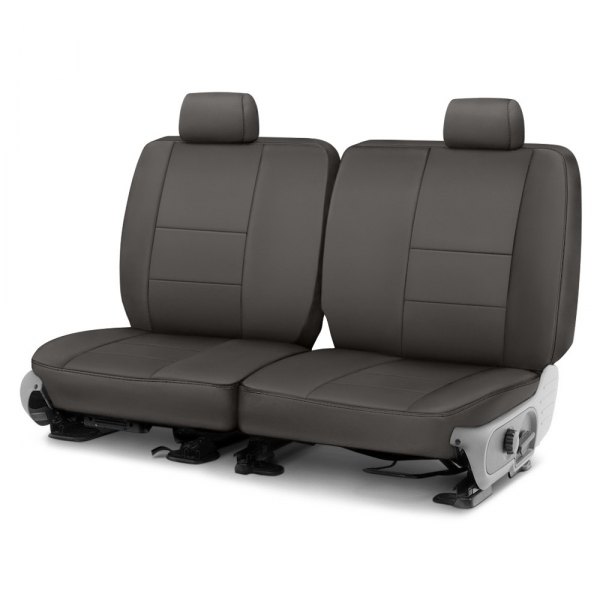  Coverking® - Premium Leatherette 1st Row Charcoal Custom Seat Covers