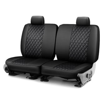 Coverking® - Diamond Stitch 2nd Row Black Custom Seat Covers