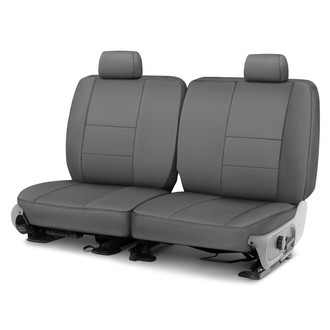 Coverking® - Premium Leatherette 2nd Row Medium Gray Custom Seat Covers