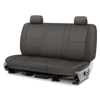 Coverking® - Premium Leatherette 1st Row Charcoal Custom Seat Covers