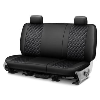 Coverking® - Diamond Stitch 1st Row Black Custom Seat Covers