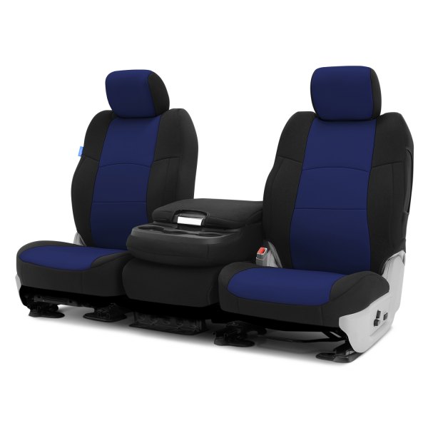 Coverking® - Neosupreme 1st Row Black & Blue Custom Seat Covers