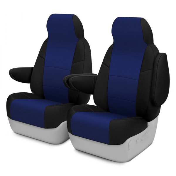 Coverking® - Neosupreme 3rd Row Black & Blue Custom Seat Covers