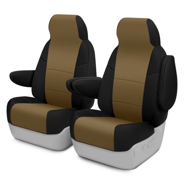 Coverking® - Neosupreme 3rd Row Black & Tan Custom Seat Covers