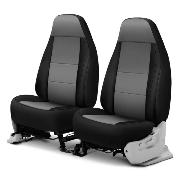 Coverking® - Neosupreme 1st Row Black & Gray Custom Seat Covers