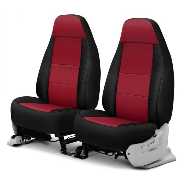 Coverking® - Neosupreme 1st Row Black & Red Custom Seat Covers