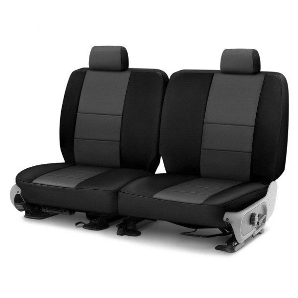 Coverking® - Neosupreme 3rd Row Black & Charcoal Custom Seat Covers