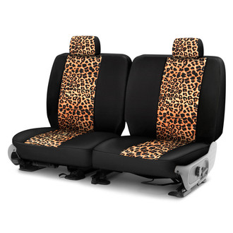 Coverking® - Neosupreme 3rd Row Black & Cheetah Custom Seat Covers