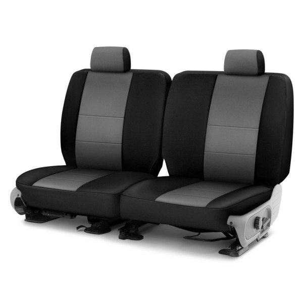 Coverking® - Neosupreme 3rd Row Black & Gray Custom Seat Covers