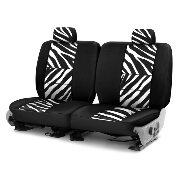 Coverking® - Neosupreme 2nd Row Black & Zebra Custom Seat Covers