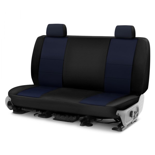 Coverking® - Neosupreme 2nd Row Black & Navy Blue Custom Seat Covers