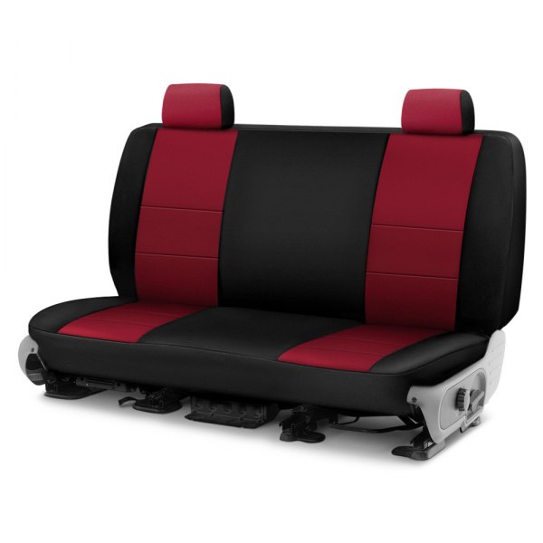 Coverking® - Neosupreme 2nd Row Black & Red Custom Seat Covers