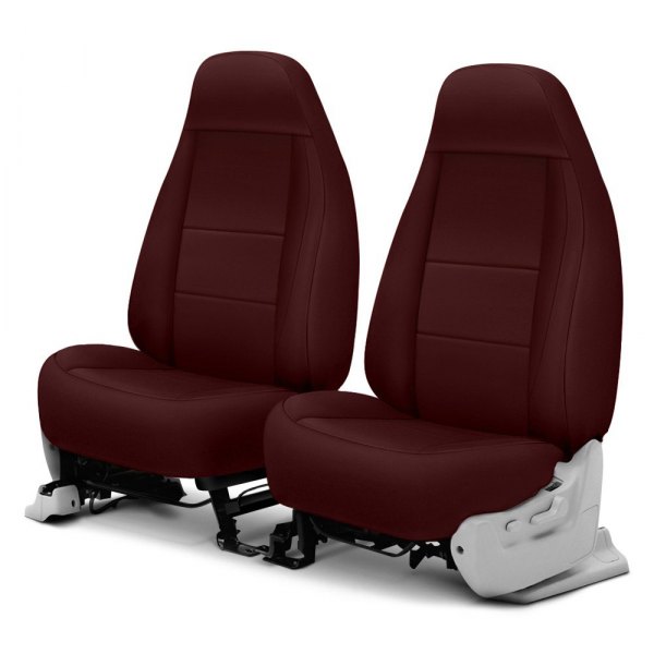  Coverking® - Polycotton Drill 1st Row Wine Custom Seat Covers