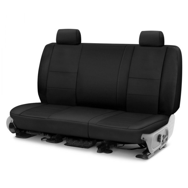  Coverking® - Polycotton Drill 1st Row Black Custom Seat Covers