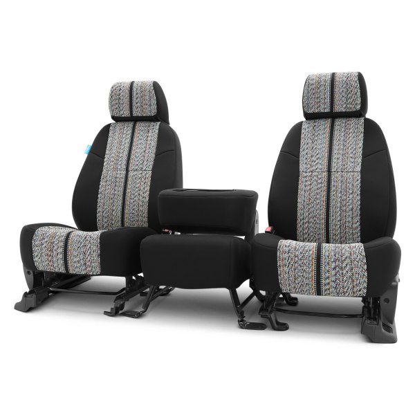 Coverking® - Saddle Blanket 1st Row Black Custom Seat Covers