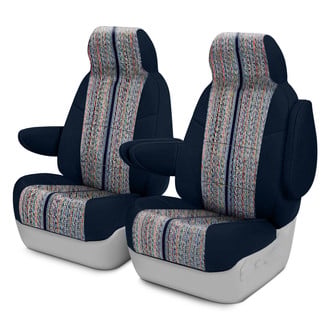Coverking® - Saddle Blanket 1st Row Dark Blue Custom Seat Covers