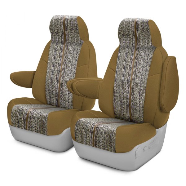 Coverking® - Saddle Blanket 3rd Row Tan Custom Seat Covers