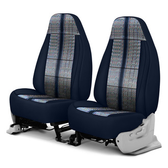 Coverking® - Saddle Blanket 1st Row Dark Blue Custom Seat Covers