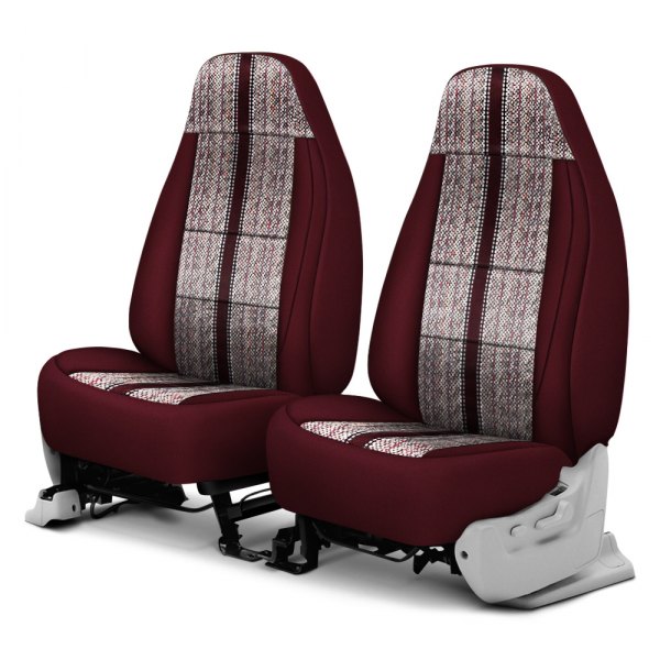 Coverking® - Saddle Blanket 1st Row Wine Custom Seat Covers