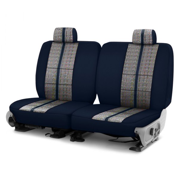 Coverking® - Saddle Blanket 1st Row Dark Blue Custom Seat Covers