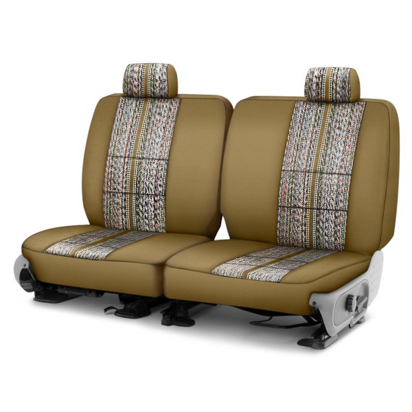 Coverking® - Saddle Blanket 2nd Row Tan Custom Seat Covers