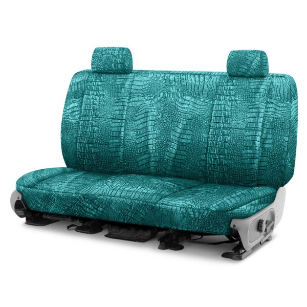 Coverking® - Designer Printed Neosupreme 1st Row Animal Print Alligator Jeweled Custom Seat Covers