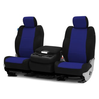 Coverking® - Spacer Mesh 1st Row Black & Blue Custom Seat Covers