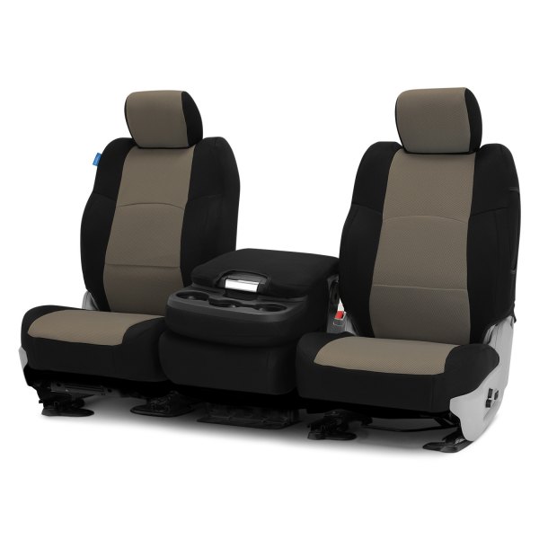 Coverking® - Spacer Mesh 2nd Row Black & Taupe Custom Seat Covers