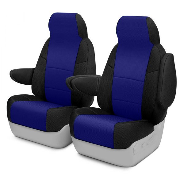 Coverking® - Spacer Mesh 2nd Row Black & Blue Custom Seat Covers