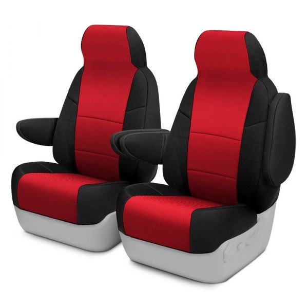 Coverking® - Spacer Mesh 1st Row Black & Red Custom Seat Covers