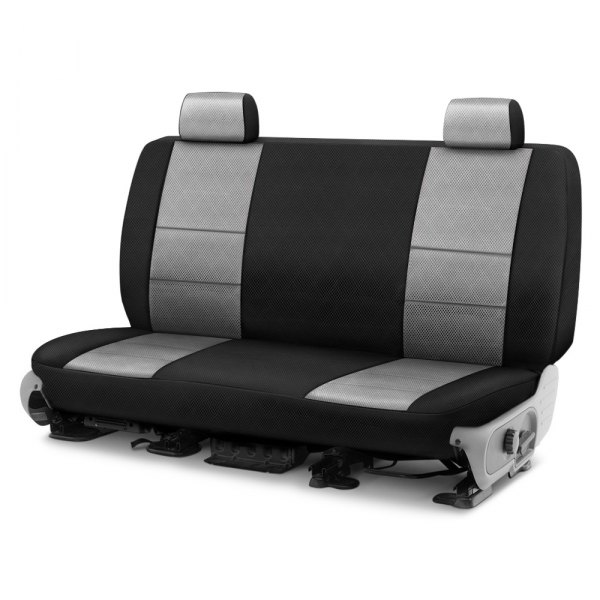 Coverking® - Spacer Mesh 3rd Row Black & Gray Custom Seat Covers