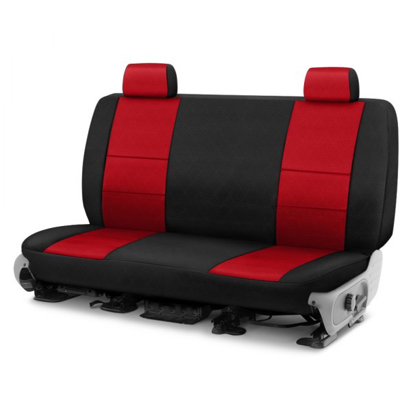 Coverking® - Spacer Mesh 2nd Row Black & Red Custom Seat Covers