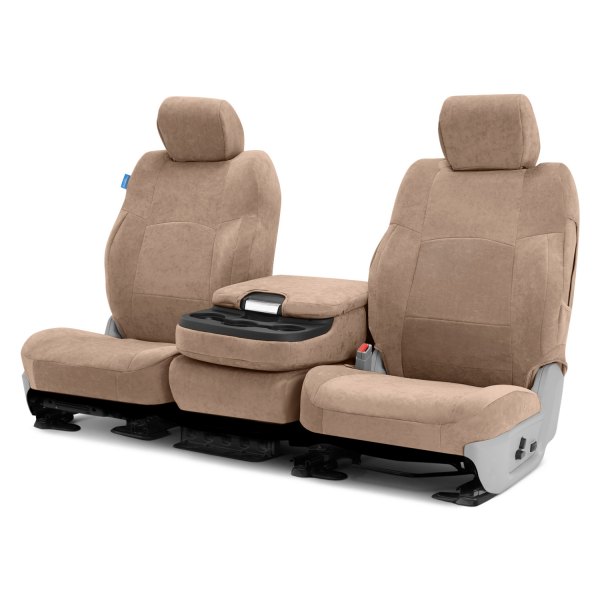 Coverking® - Suede 1st Row Beige Custom Seat Covers