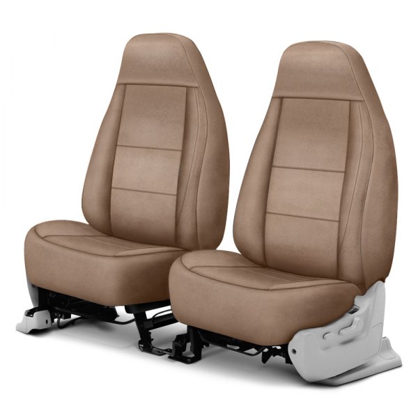 Coverking® - Suede 1st Row Beige Custom Seat Covers