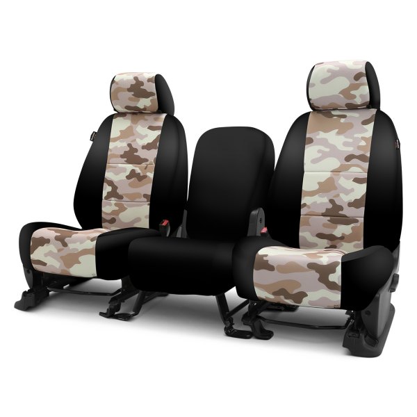 Coverking® - Traditional 2nd Row Two-Tone Sand Custom Seat Covers