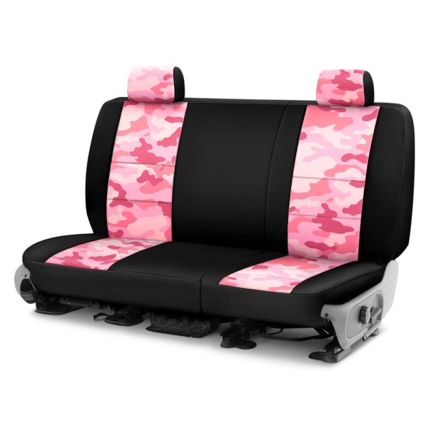Coverking® - Traditional 2nd Row Two-Tone Pink Custom Seat Covers