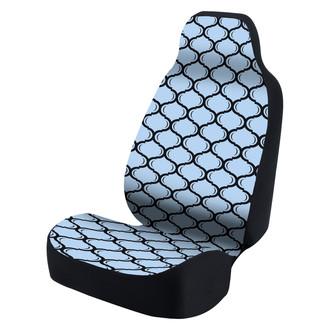 Coverking® - Ultimate Suede Seat Cover Lattice Black with Sky Background