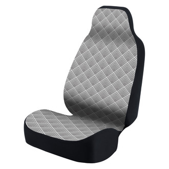 Coverking® - Ultimate Suede Seat Cover Chevron Scaled White with Gray Background