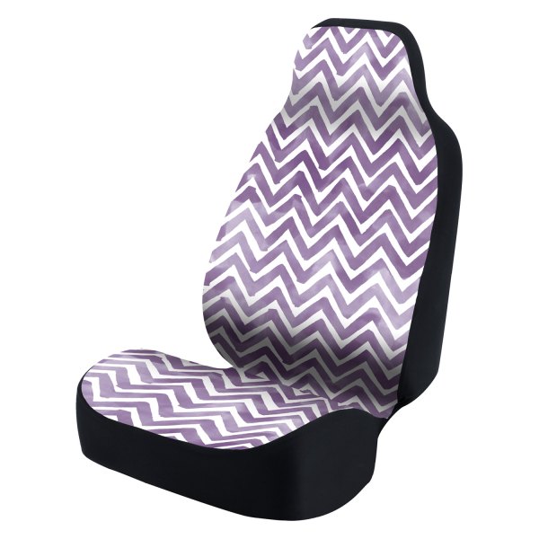  Coverking® - Ultimate Suede Seat Cover Chevron Watercolor Purple with White Background