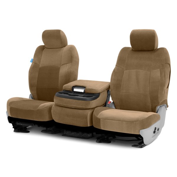 Coverking® - Velour 1st Row Beige Custom Seat Covers