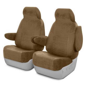 Coverking® - Velour 1st Row Beige Custom Seat Covers