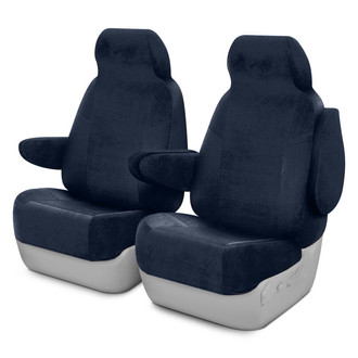 Coverking® - Velour 1st Row Dark Blue Custom Seat Covers