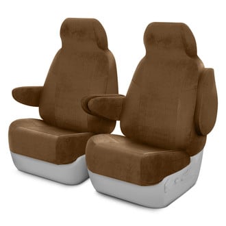 Coverking® - Velour 1st Row Brown Custom Seat Covers