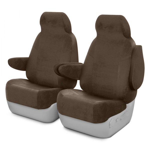 Coverking® - Velour 1st Row Taupe Custom Seat Covers