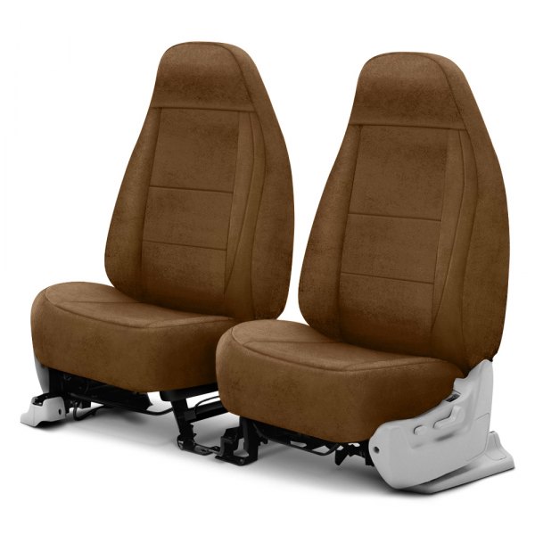 Coverking® - Velour 1st Row Tan Custom Seat Covers