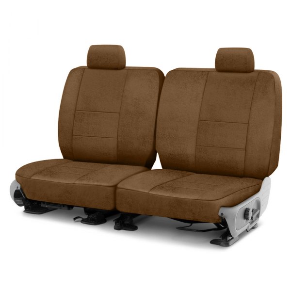 Coverking® - Velour 2nd Row Tan Custom Seat Covers