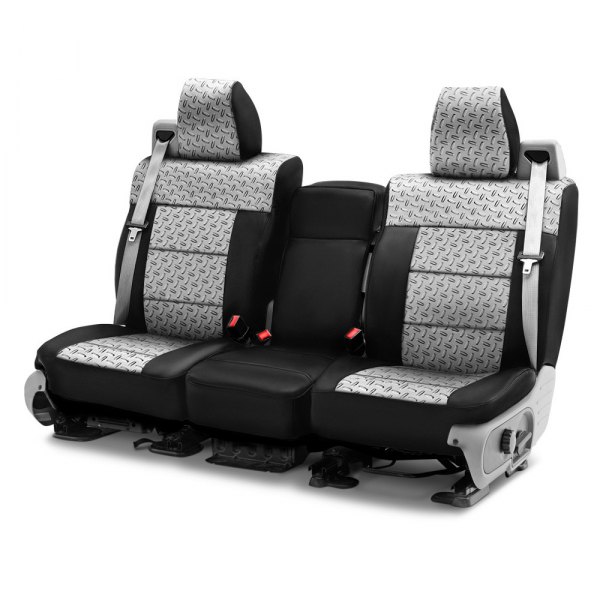 Coverking® - Designer Printed Neosupreme 2nd Row Chrome Diamond Custom Seat Covers