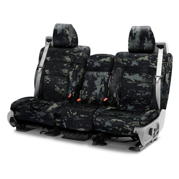 Coverking® - Multicam™ 2nd Row Black Custom Seat Covers