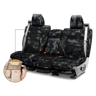 Coverking® - Multicam™ 1st Row Tactical Camo Black Custom Seat Covers